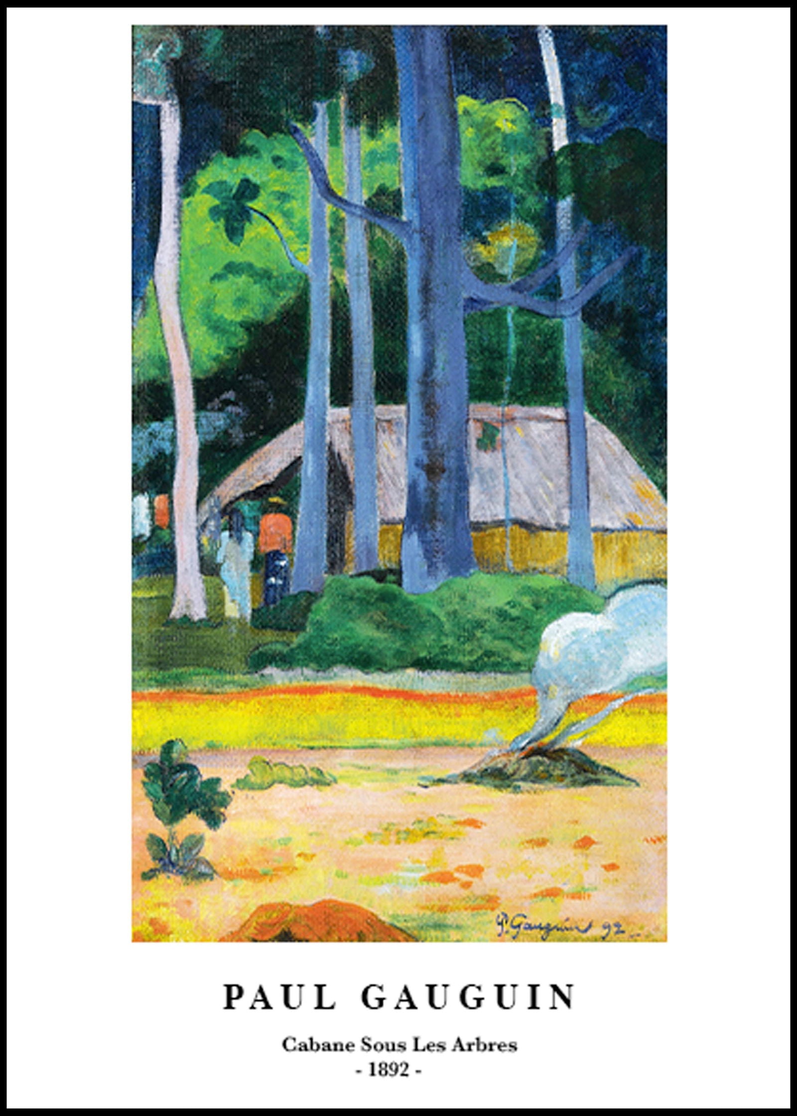 Paul Gauguin - Cabane Sous Les Arbes Poster - Hakyarts