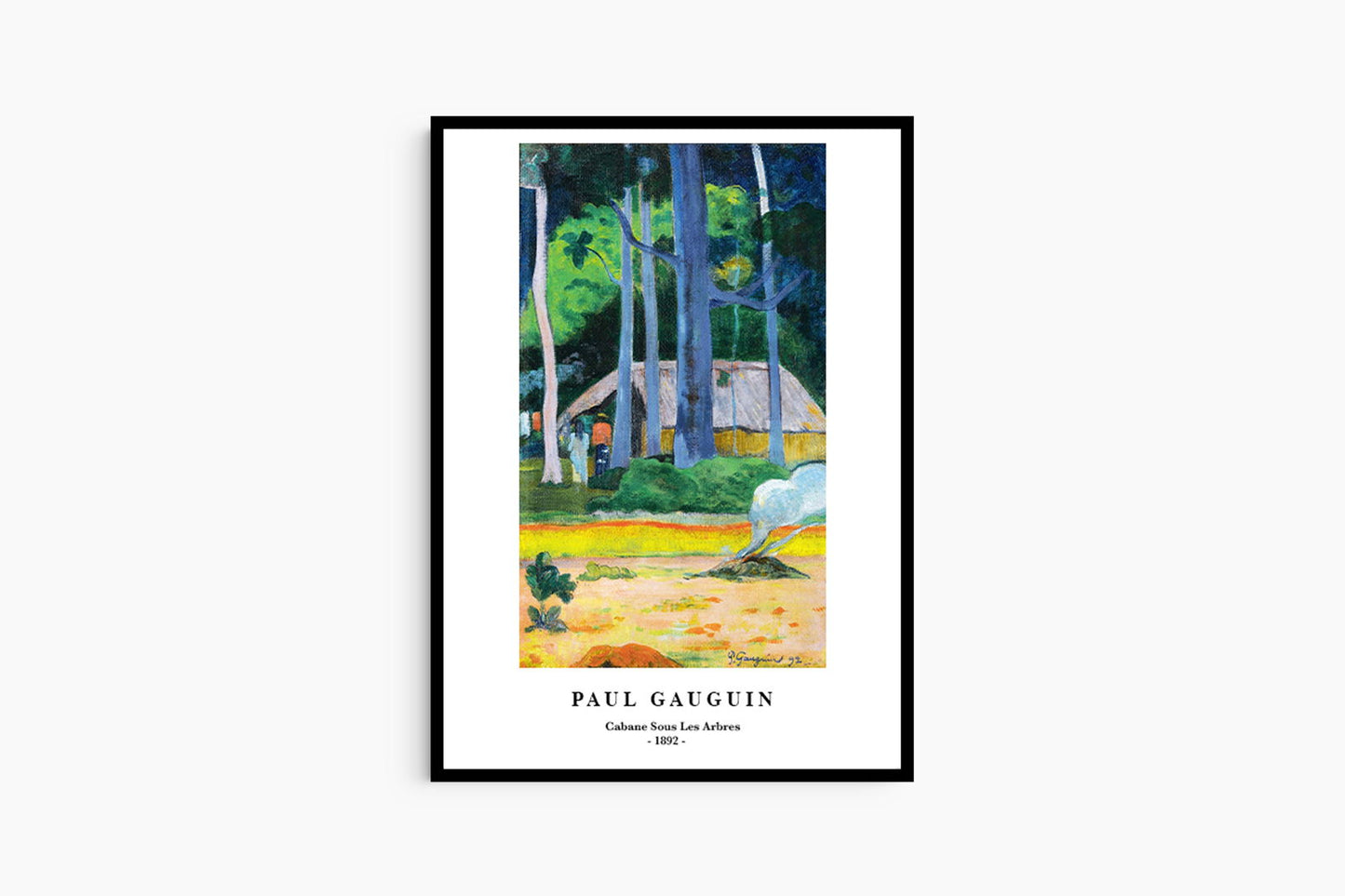 Paul Gauguin - Cabane Sous Les Arbes Poster - Hakyarts