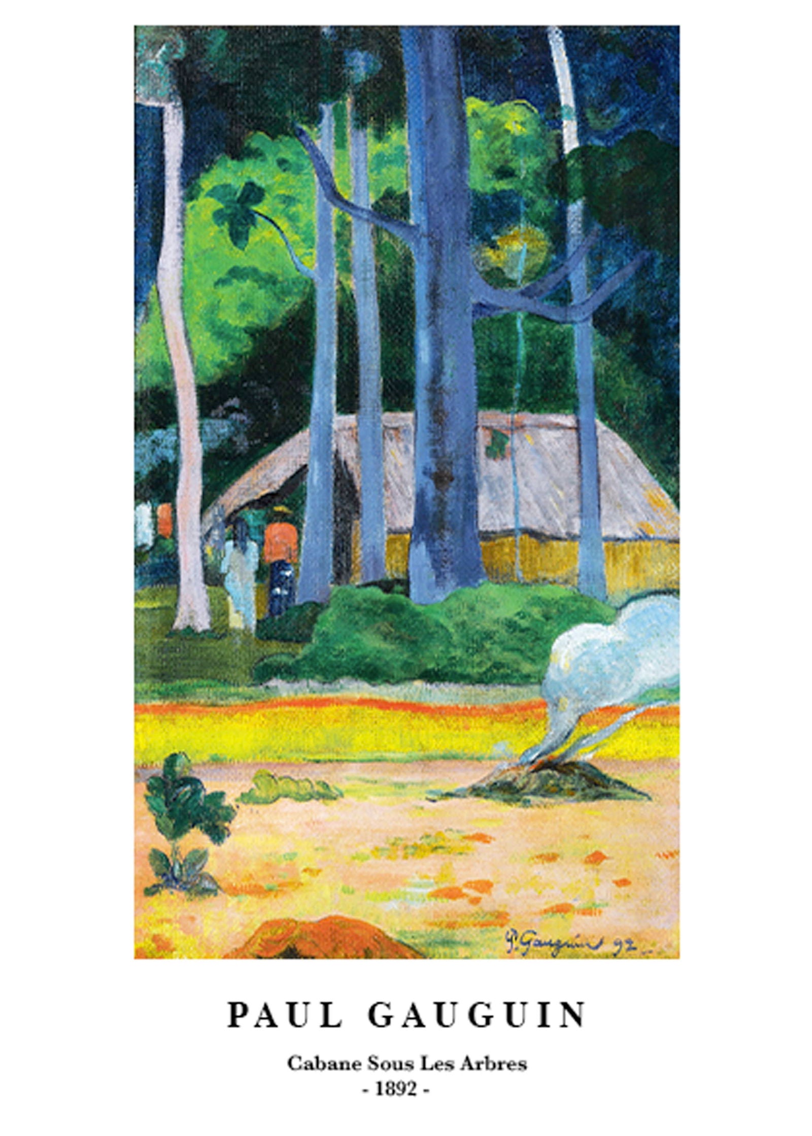 Paul Gauguin - Cabane Sous Les Arbes Poster - Hakyarts