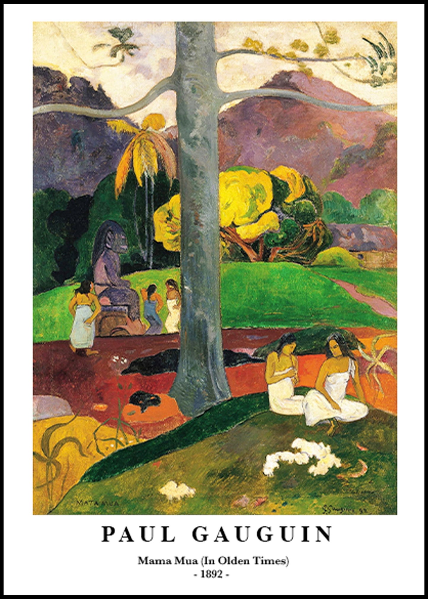 Paul Gauguin - Mama Mua (In Olden Times) Poster - Hakyarts