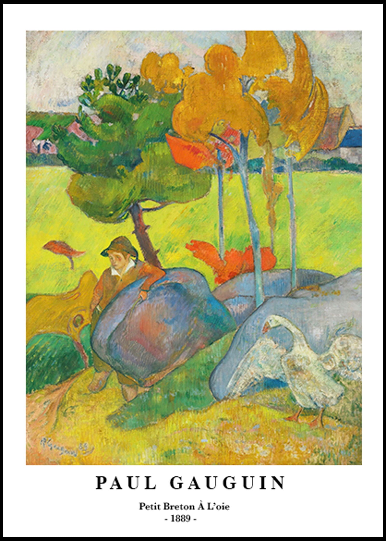 Paul Gauguin - Petit Breton à  L'oie Poster - Hakyarts