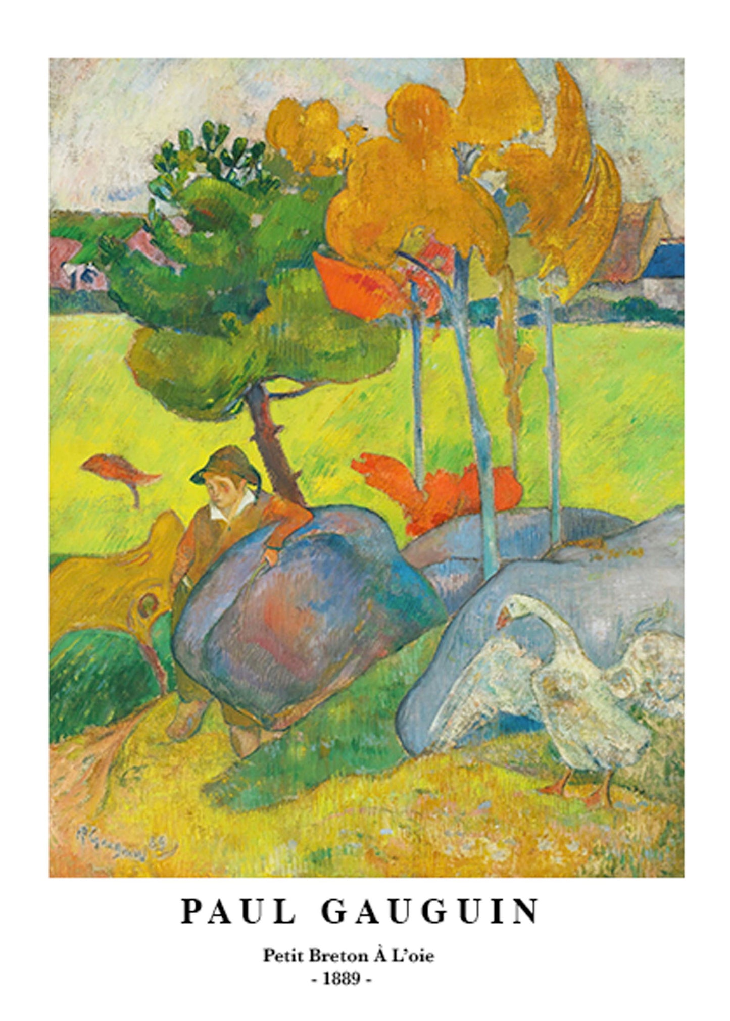 Paul Gauguin - Petit Breton à  L'oie Poster - Hakyarts