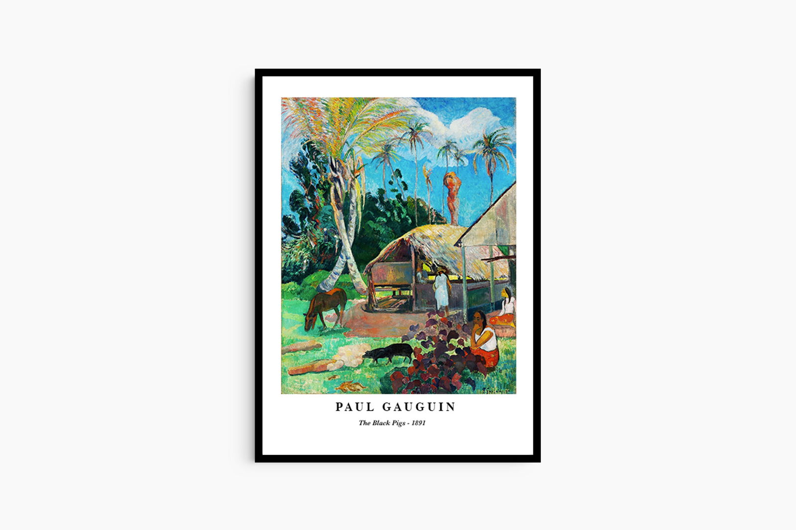 Paul Gauguin - The Black Pigs Poster - Hakyarts