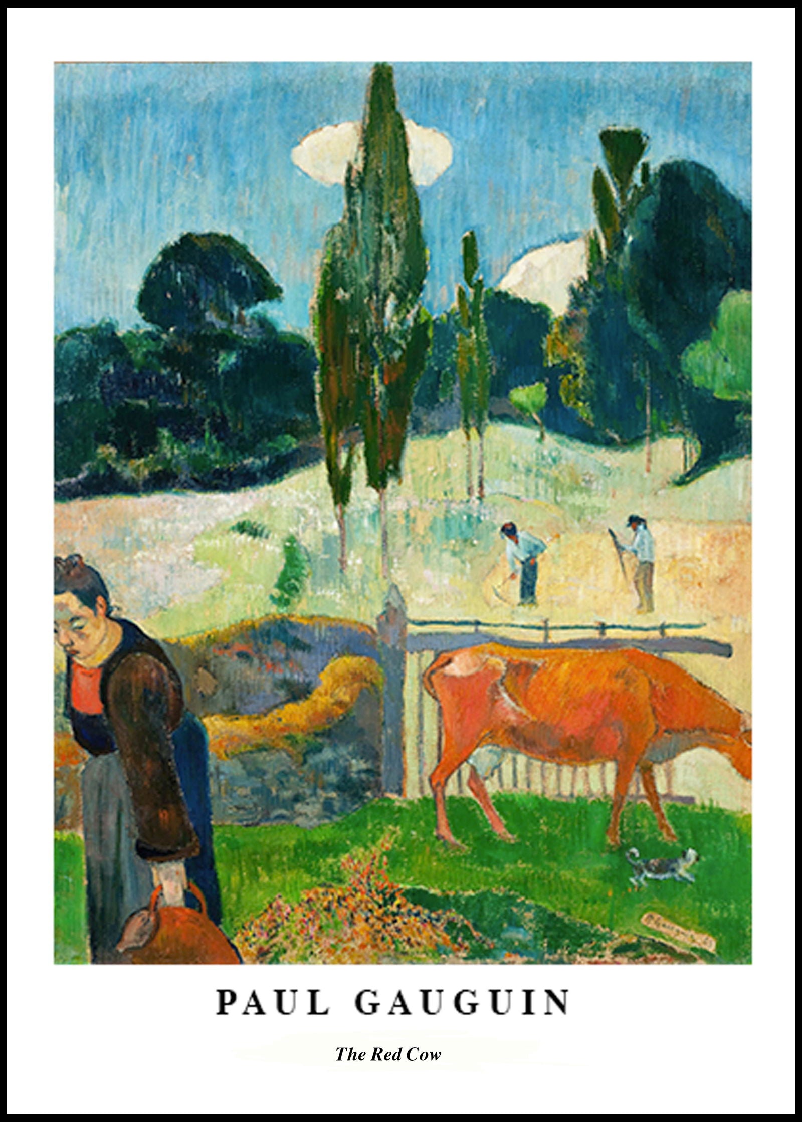 Paul Gauguin  - The Red Cow Poster - Hakyarts