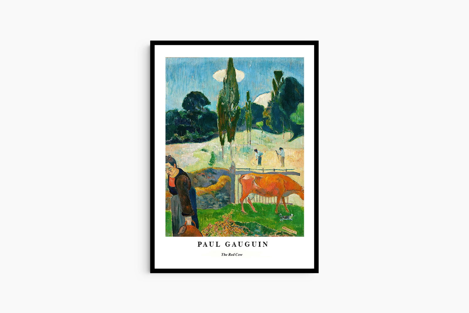 Paul Gauguin  - The Red Cow Poster - Hakyarts