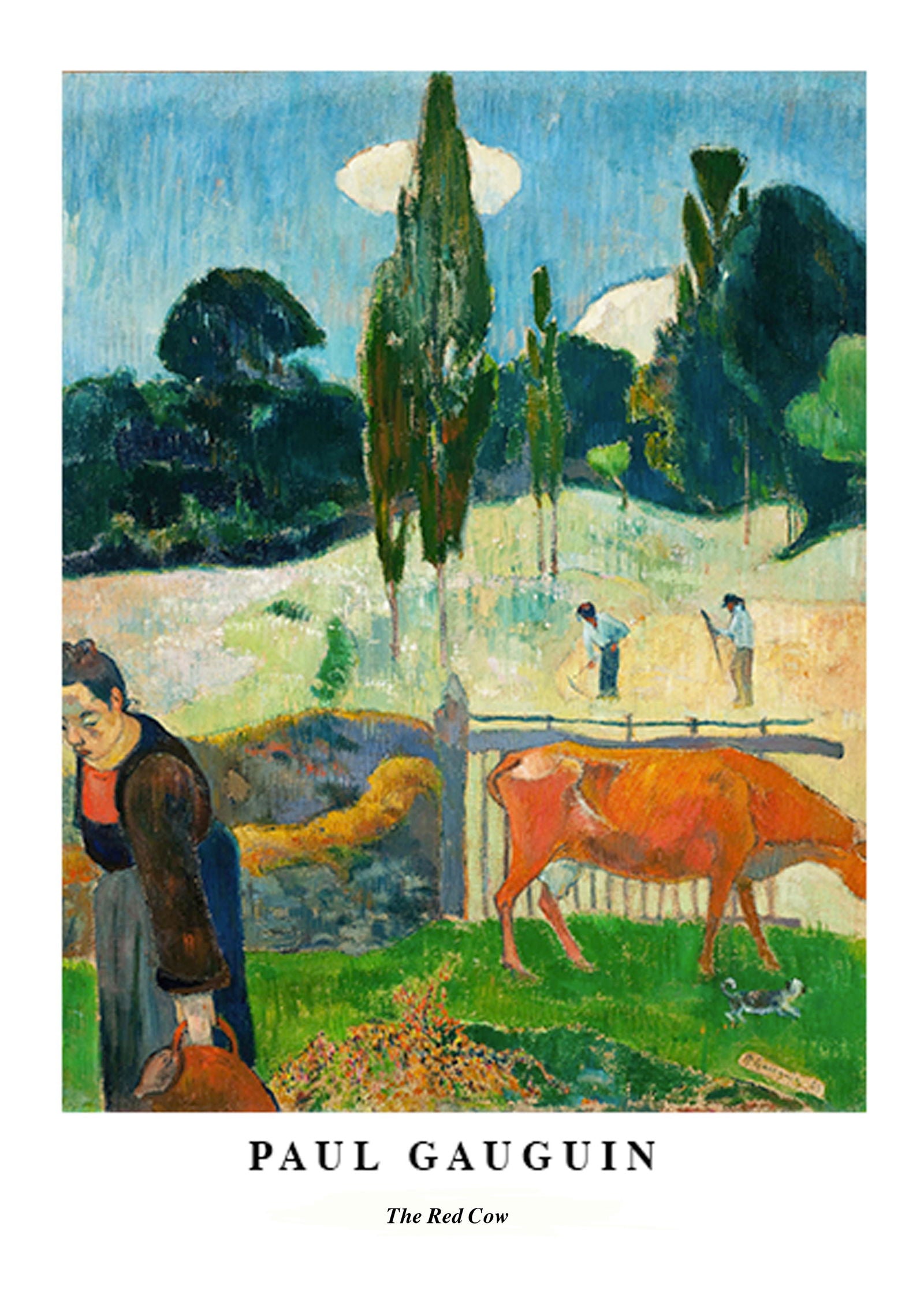 Paul Gauguin  - The Red Cow Poster - Hakyarts