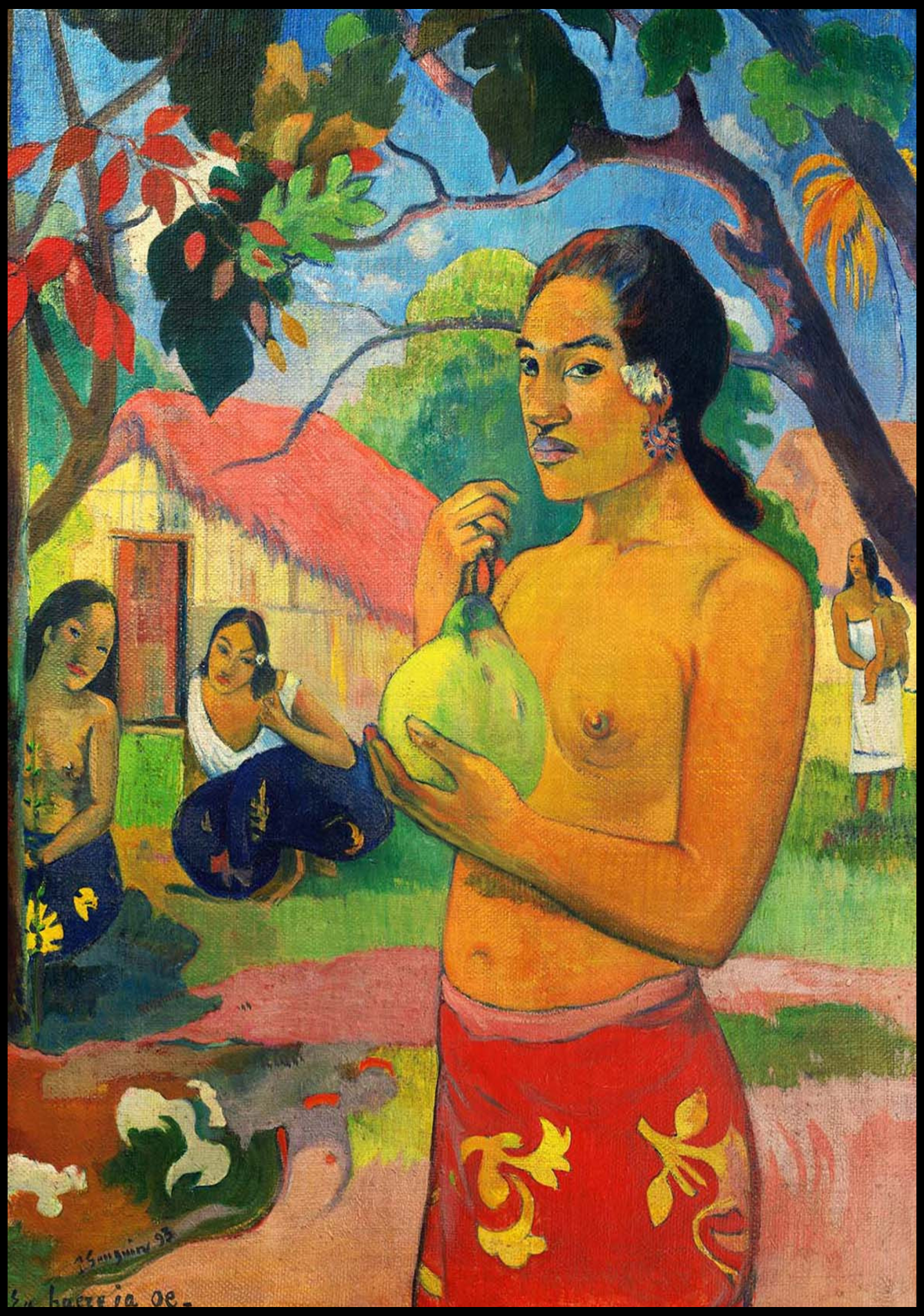 Paul Gauguin - Woman Holding a Fruit - Hakyarts