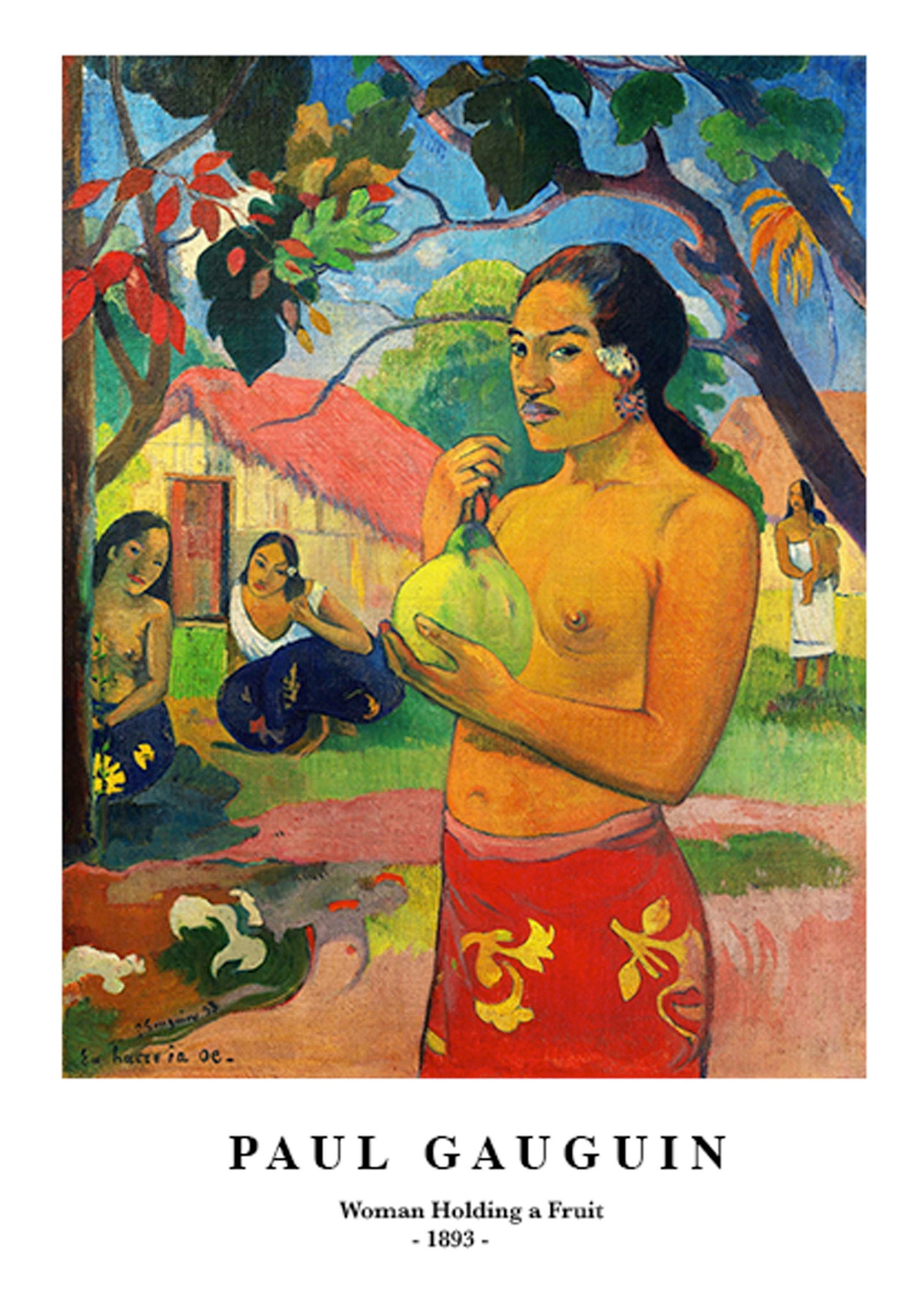 Paul Gauguin - Woman Holding a Fruit Poster - Hakyarts