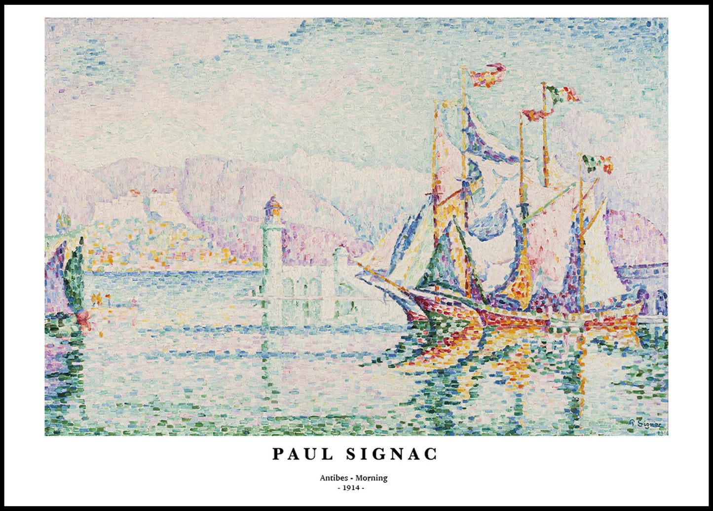 Paul Signac - Antibes - Morning Poster - Hakyarts