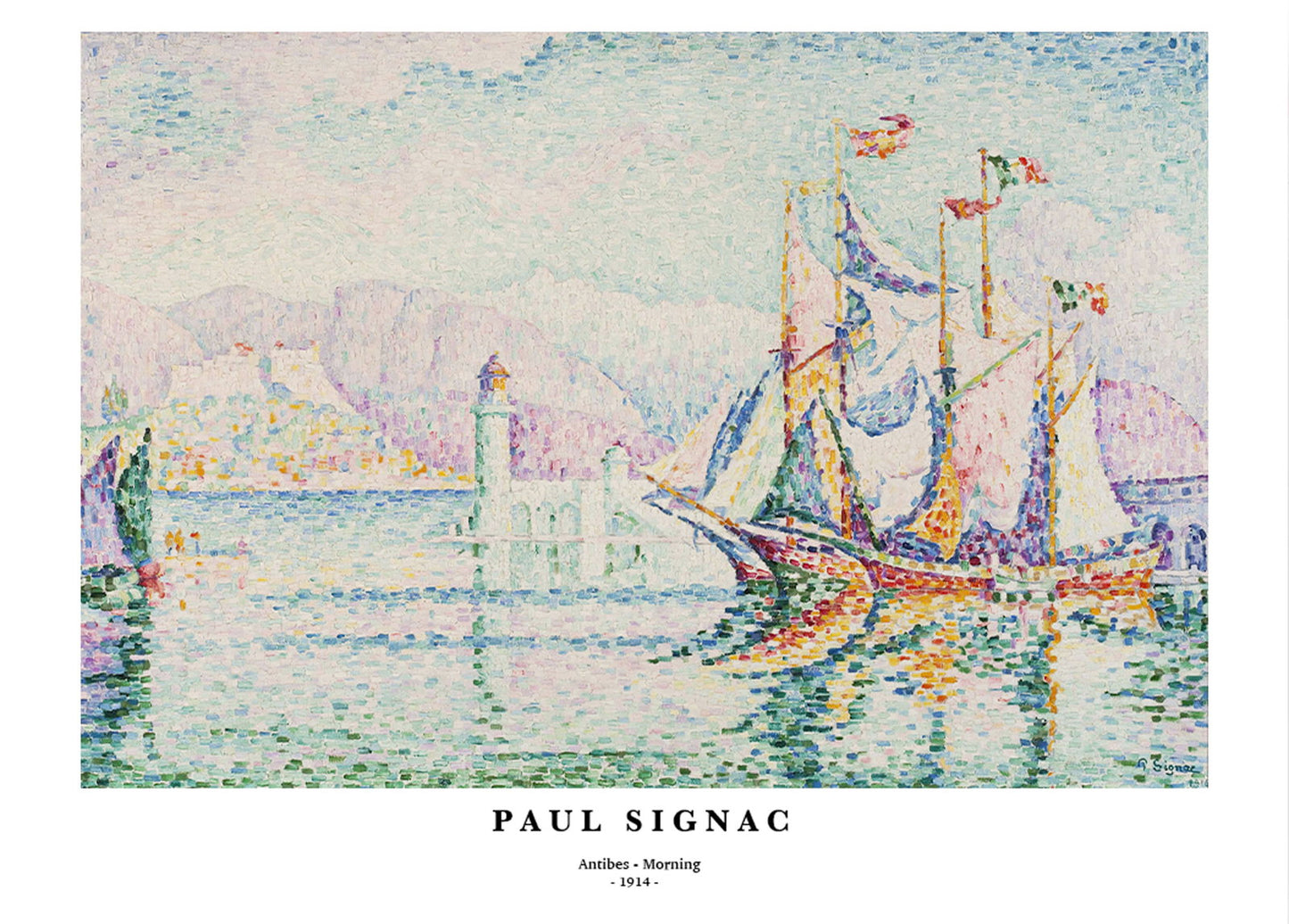 Paul Signac - Antibes - Morning Poster - Hakyarts