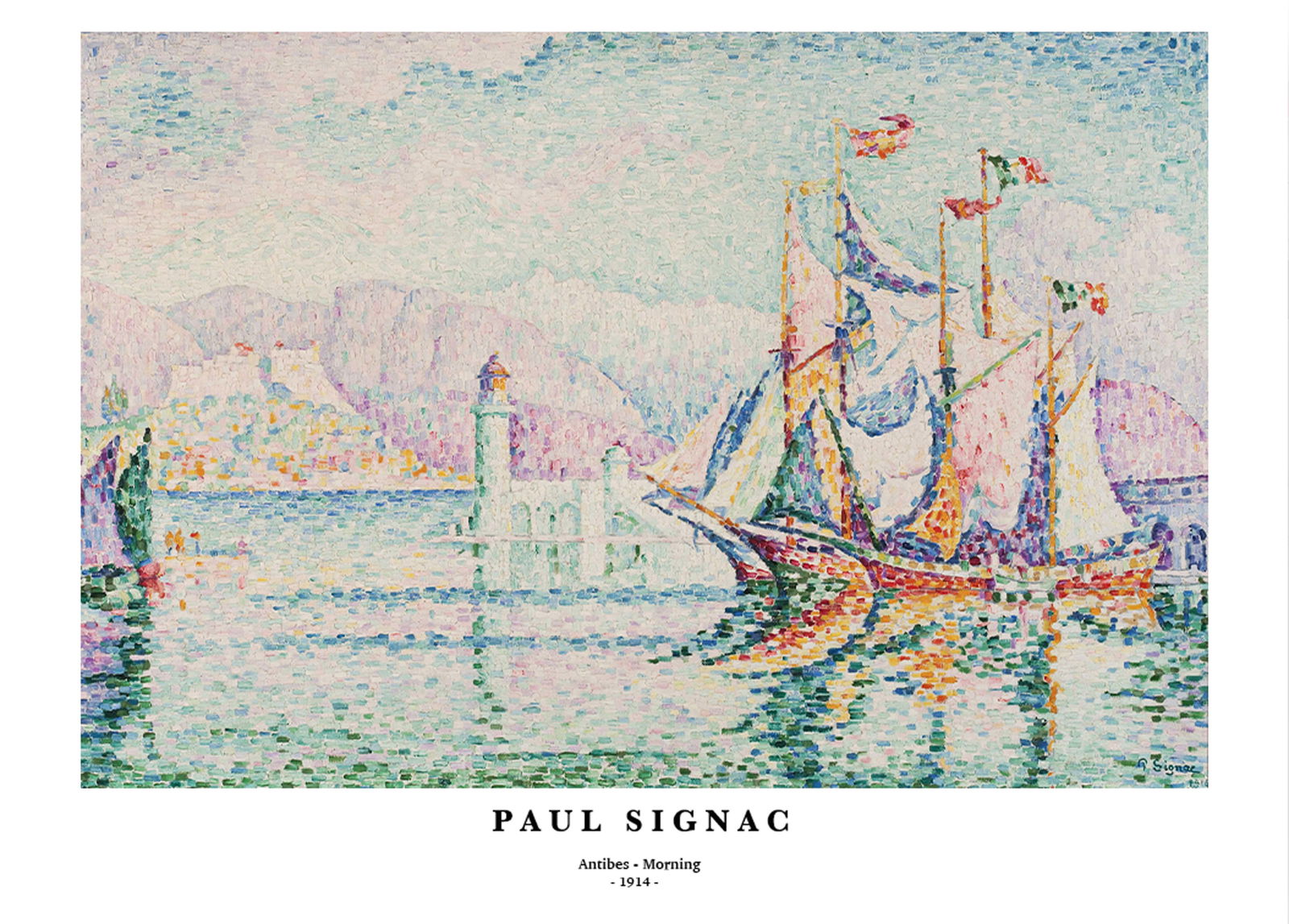 Paul Signac - Antibes - Morning Poster - Hakyarts