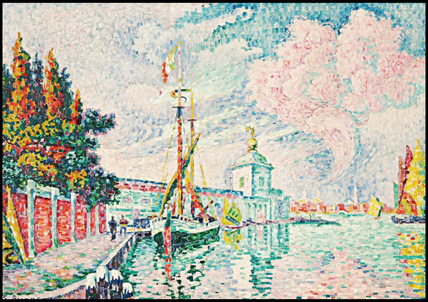 Paul Signac - La Dogana 'Venise' - Hakyarts