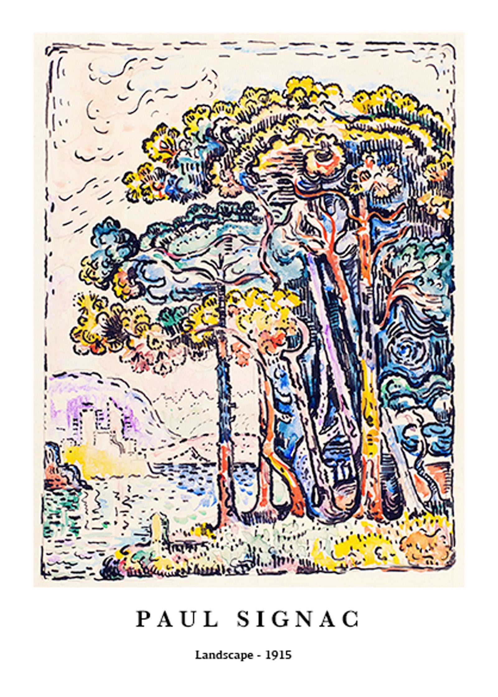 Paul Signac - Landscape Poster - Hakyarts