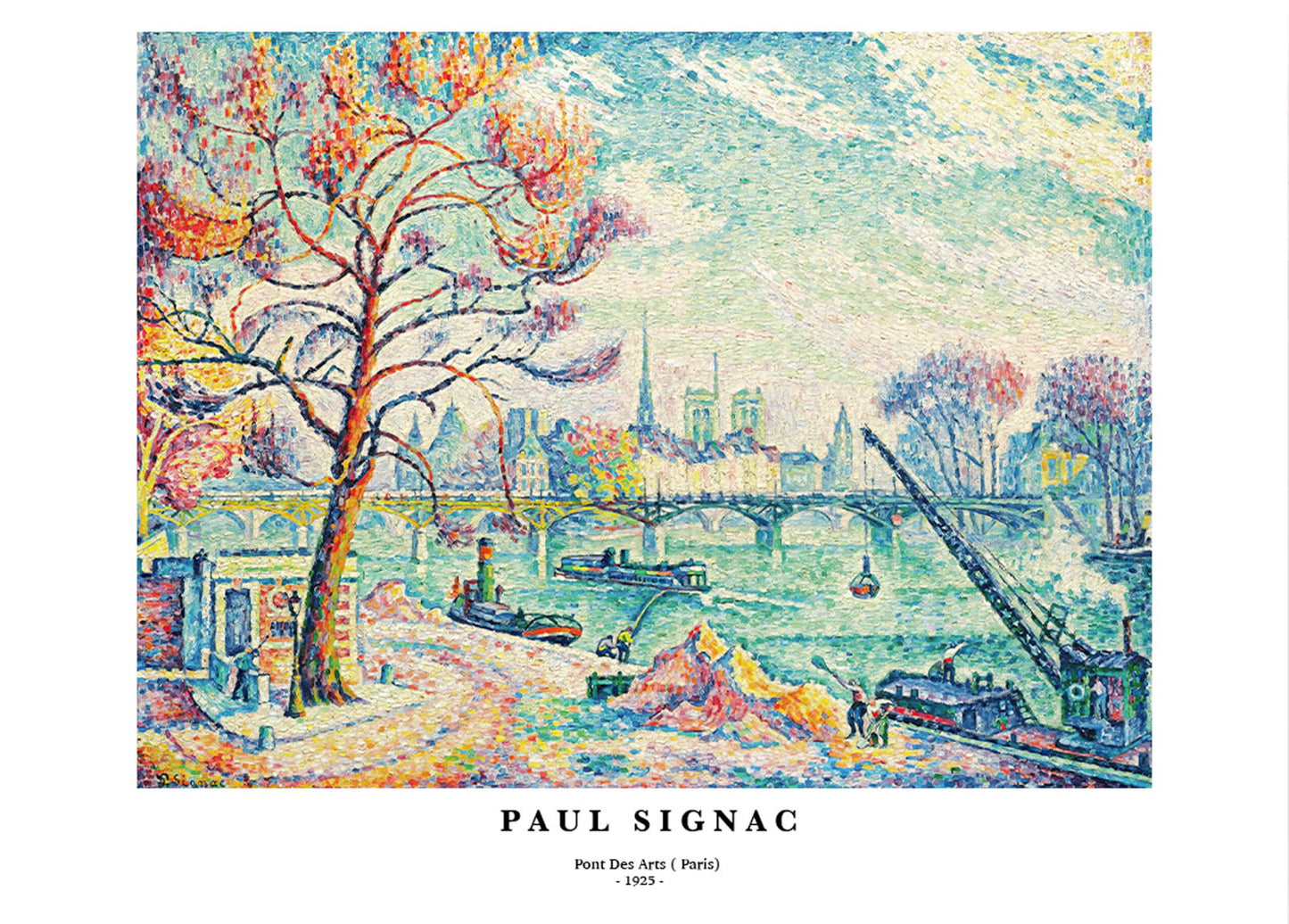 Paul Signac - Pont des Arts 'Paris' Poster - Hakyarts