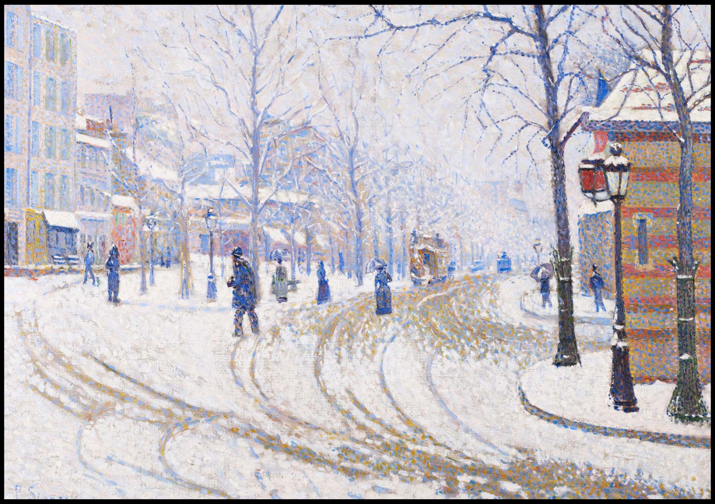 Paul Signac - Snow 'Boulevard de Clichy - Paris' - Hakyarts