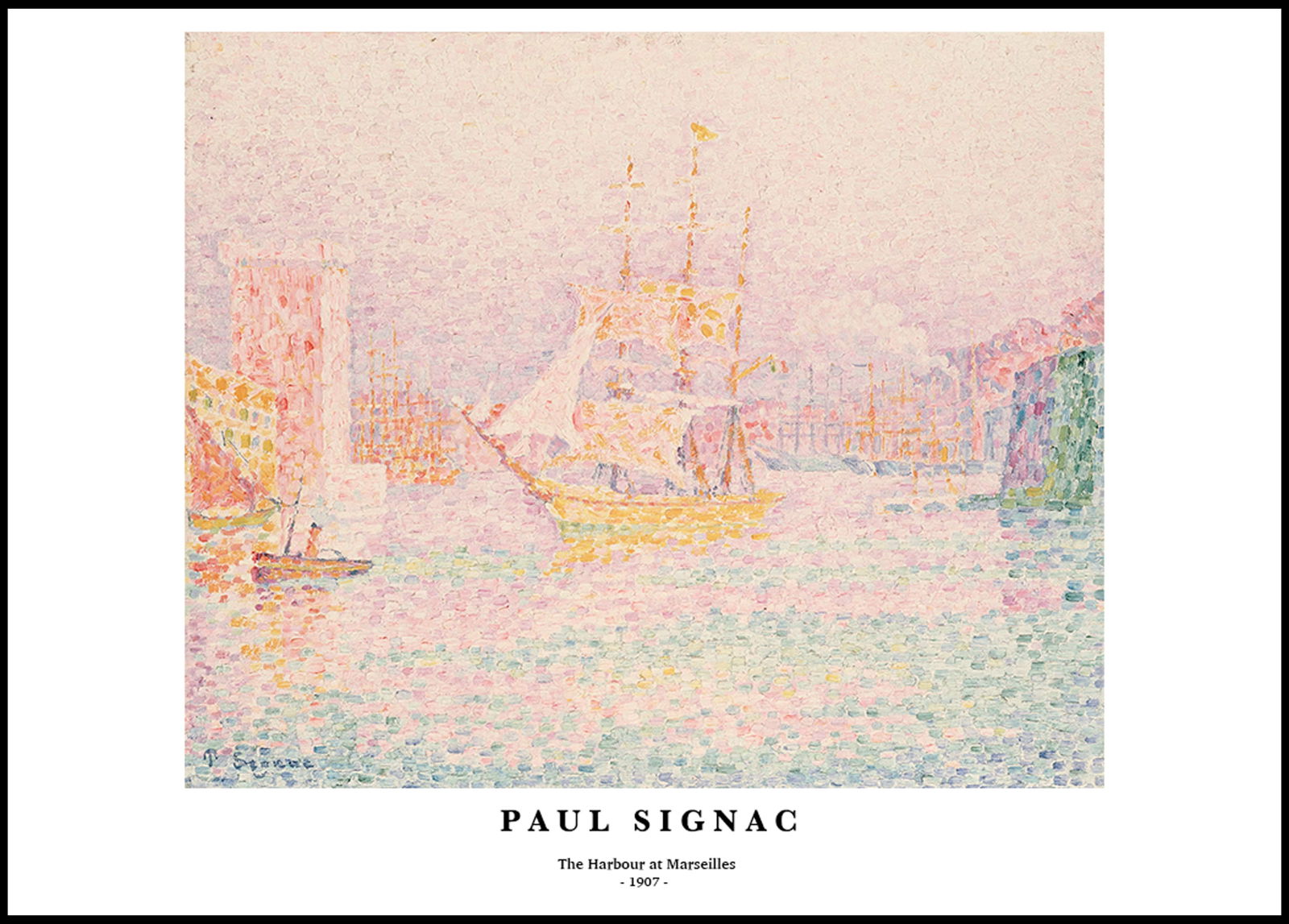 Paul Signac  - The Harbour at Marseilles Poster - Hakyarts