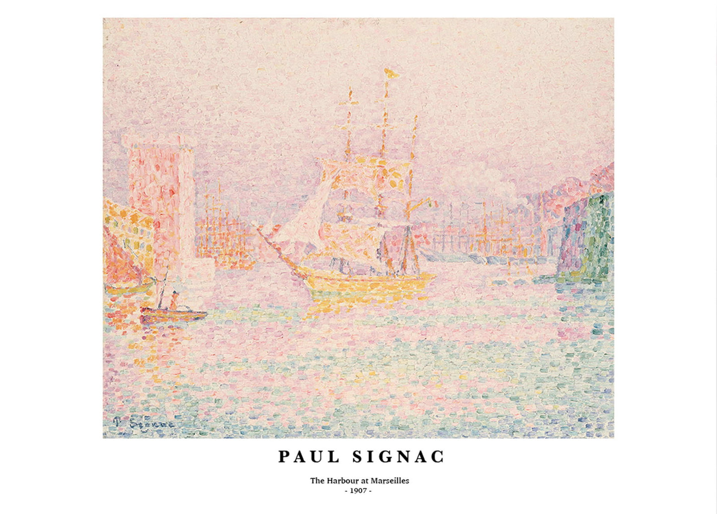 Paul Signac  - The Harbour at Marseilles Poster - Hakyarts