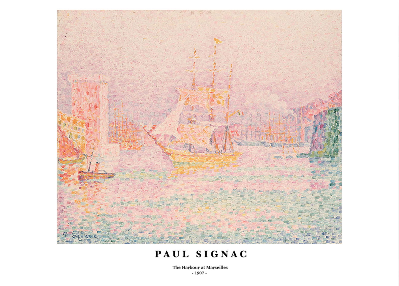 Paul Signac  - The Harbour at Marseilles Poster - Hakyarts