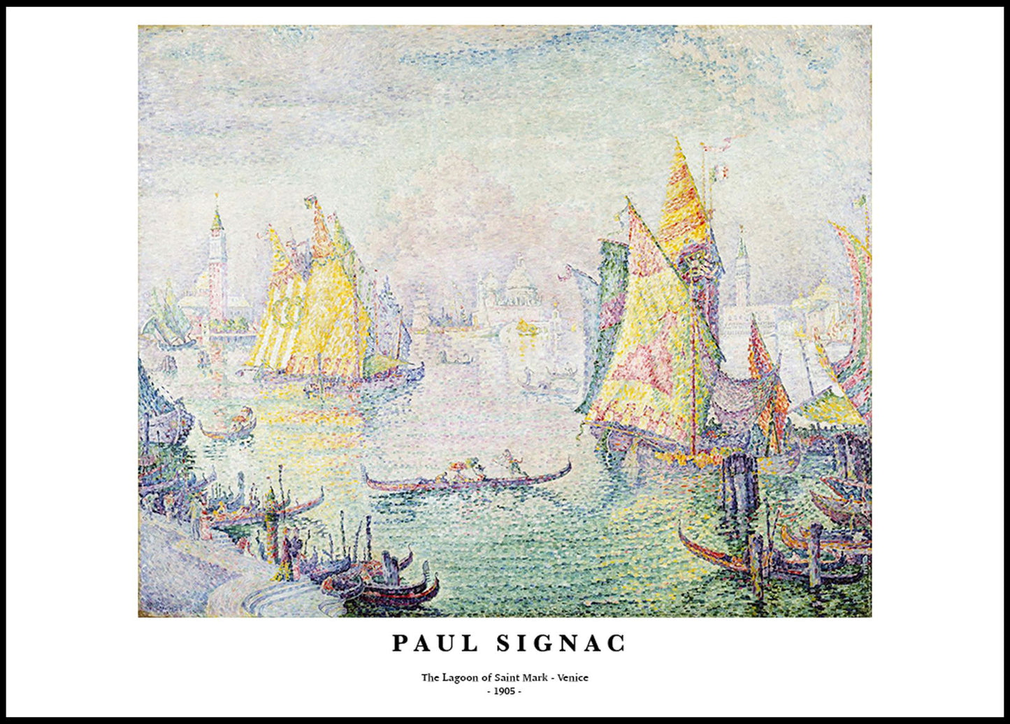 Paul Signac  - The Lagoon of Saint Mark 'Venice' Poster - Hakyarts