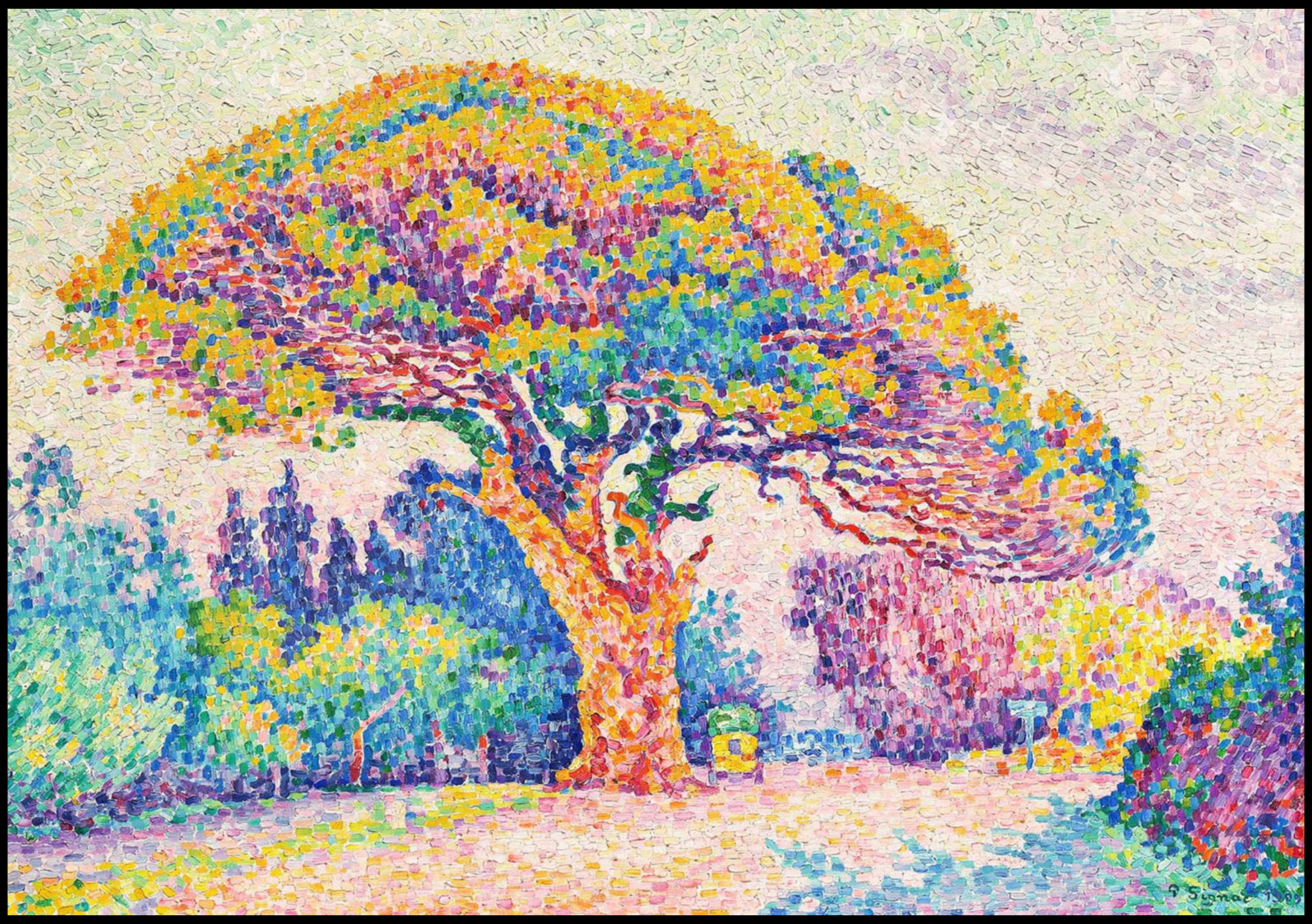 Paul Signac - The Pine Tree at Saint Tropez - Hakyarts