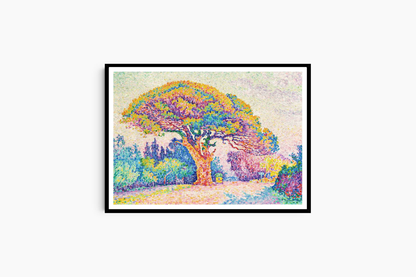 Paul Signac - The Pine Tree at Saint Tropez - Hakyarts