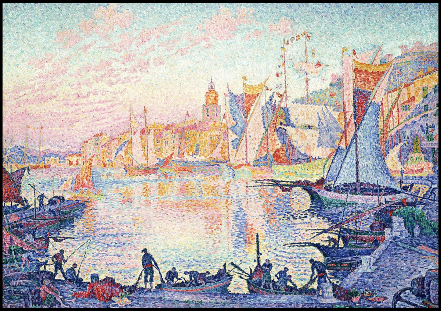 Paul Signac  - The Port of Saint-Tropez - Hakyarts