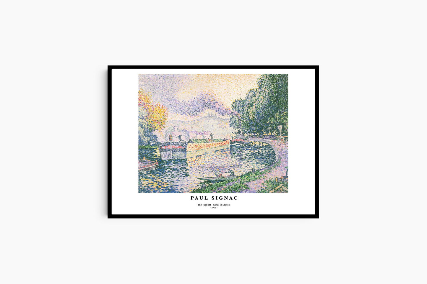 Paul Signac - The Tugboat - Canal in Samois Poster - Hakyarts