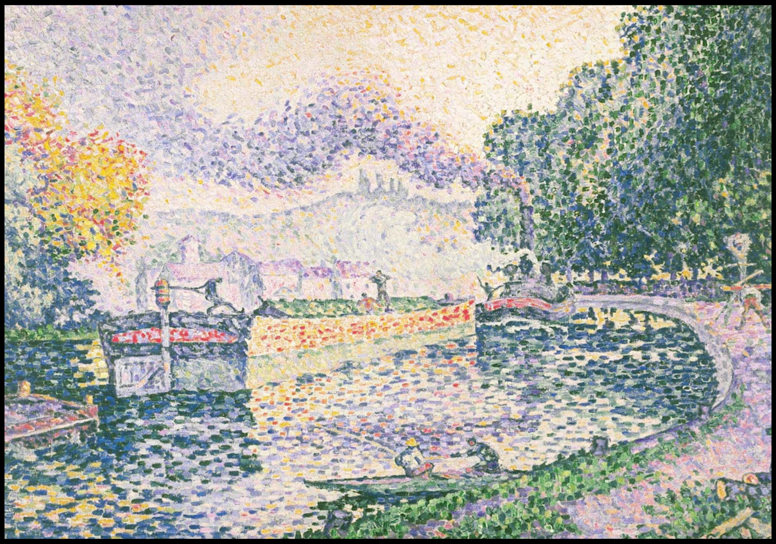 Paul Signac - The Tugboat 'Canal in Samois' - Hakyarts