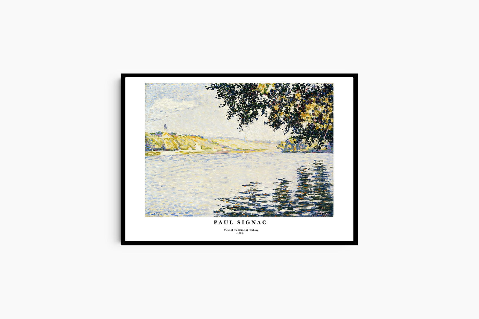 Paul Signac - View of the Seine at Herblay Poster - Hakyarts