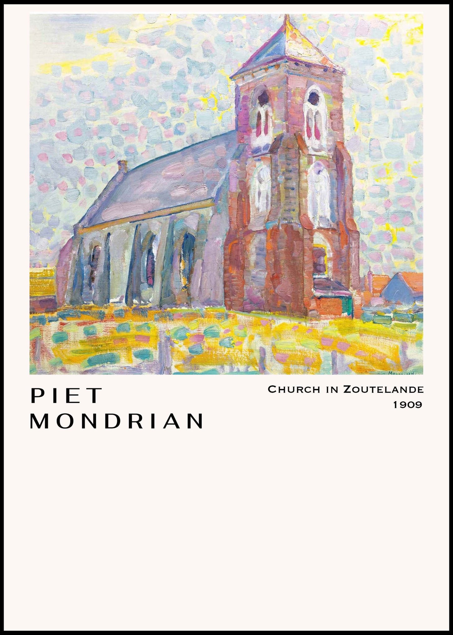 Piet Mondrian - Church in Zoutelande Poster - Hakyarts