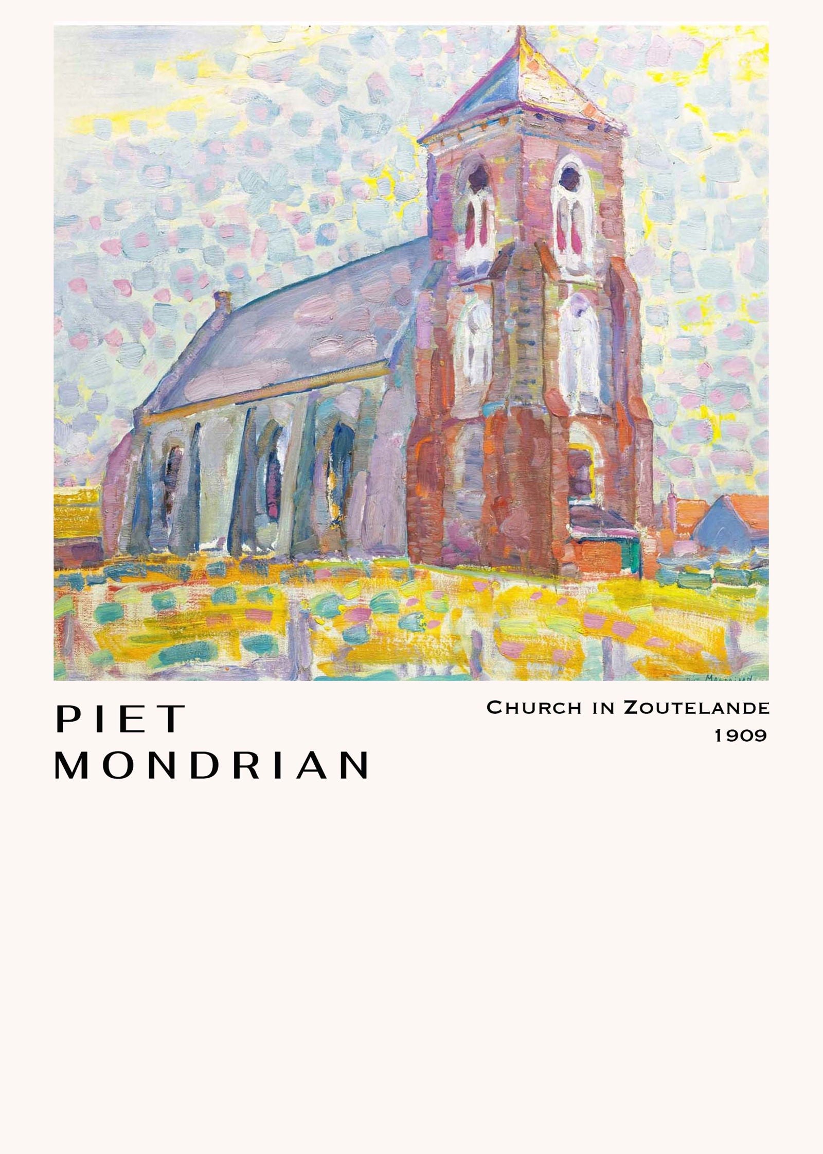 Piet Mondrian - Church in Zoutelande Poster - Hakyarts