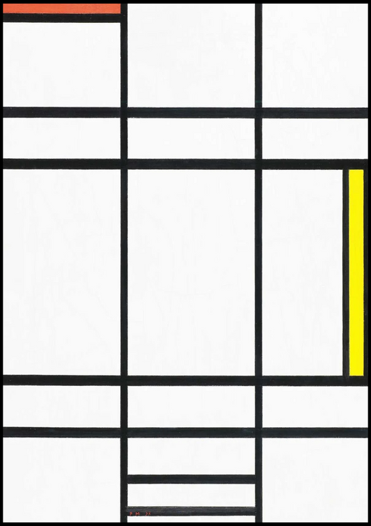 Piet Mondrian - Composition in White, Red, and Yellow - Hakyarts