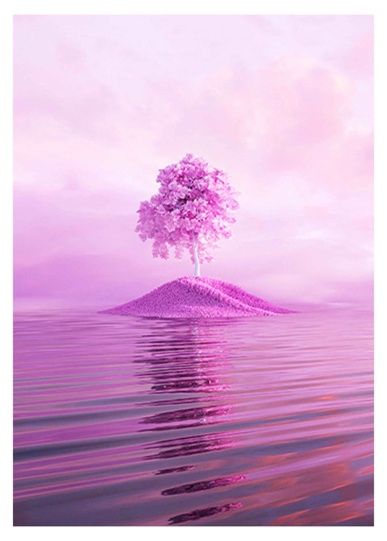 Pink Island Poster - Hakyarts