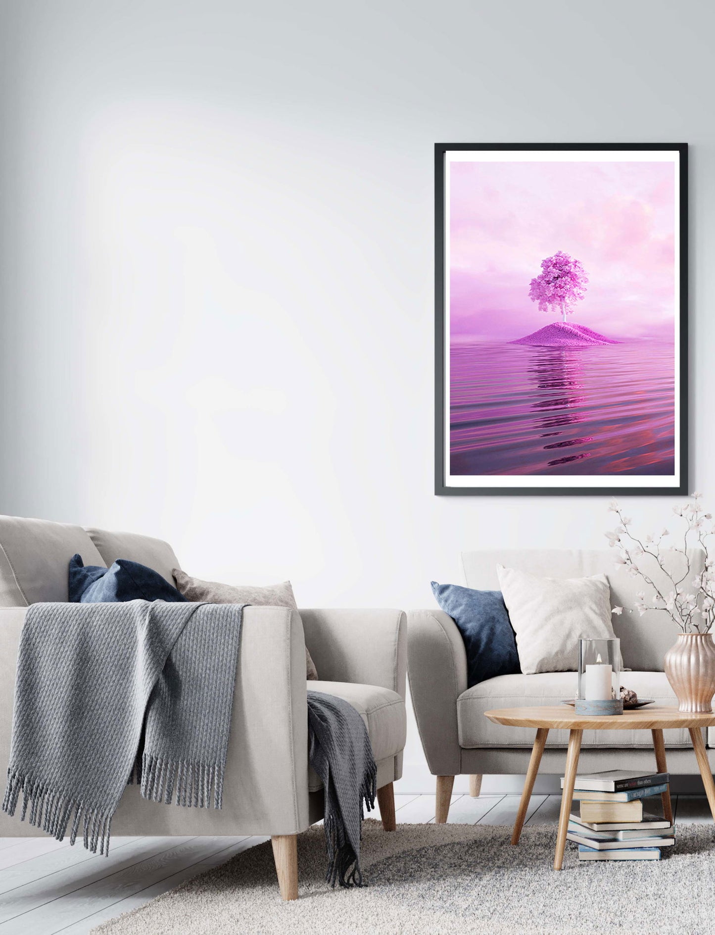 Pink Island Poster - Hakyarts