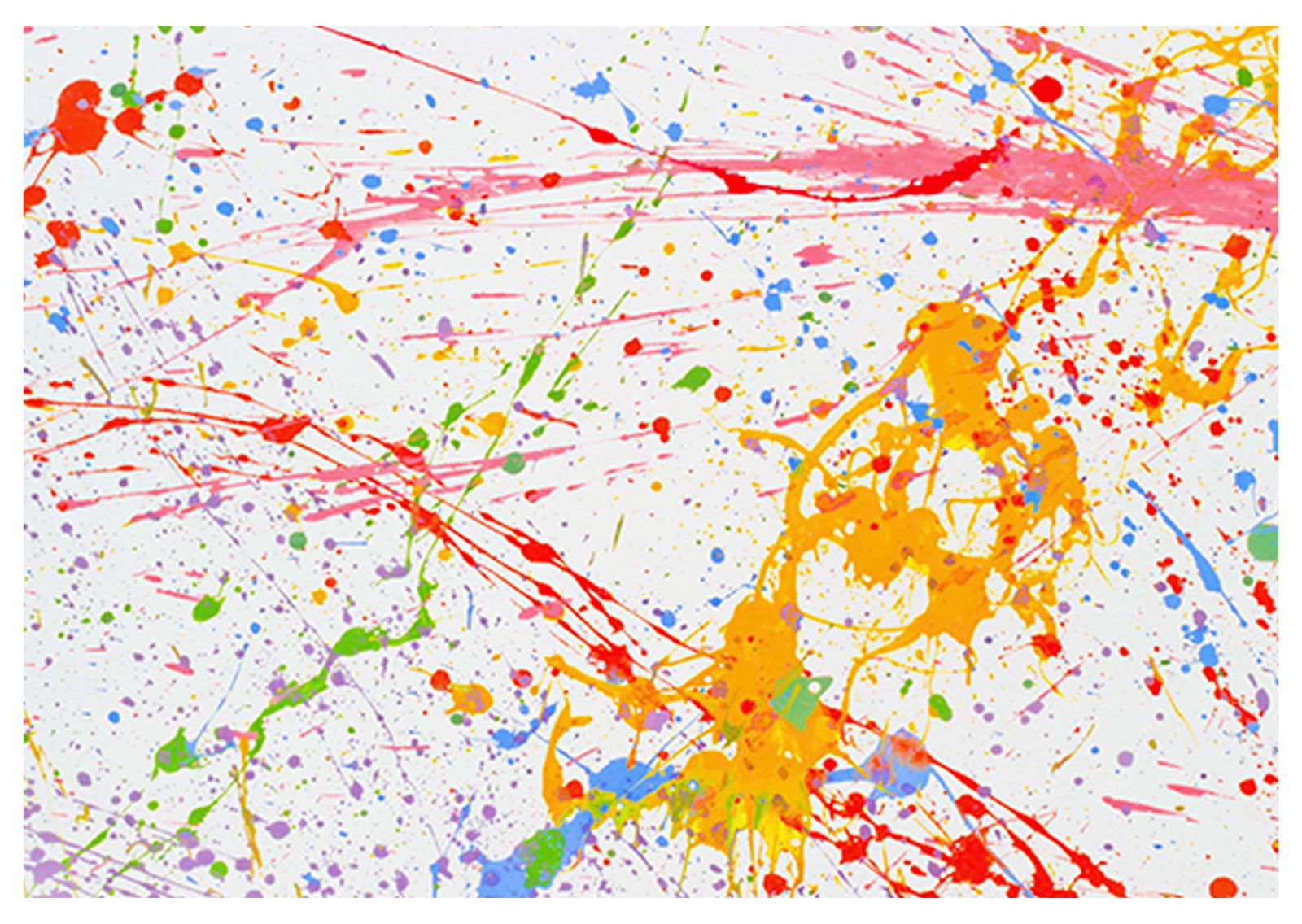 Pollock Inspired Multicolour Splash Poster - Hakyarts