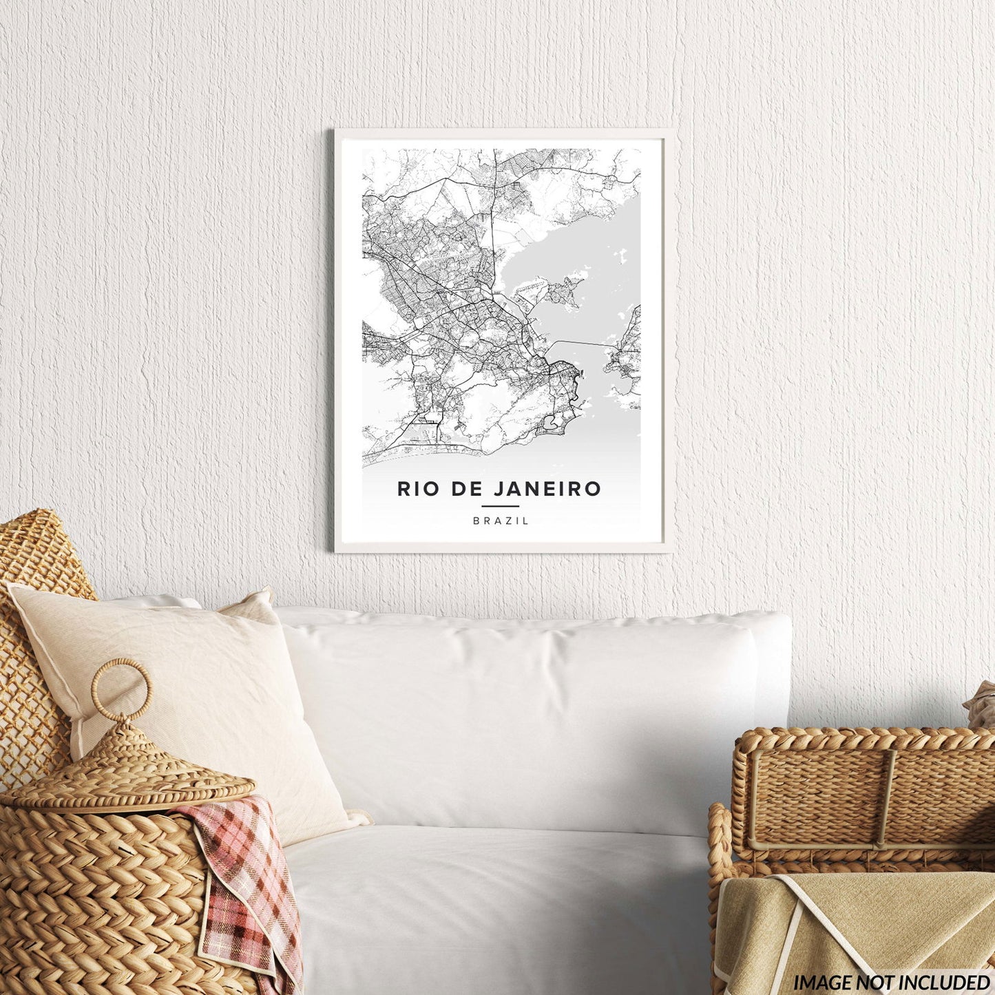 Rio De Janeiro Map Poster - Hakyarts