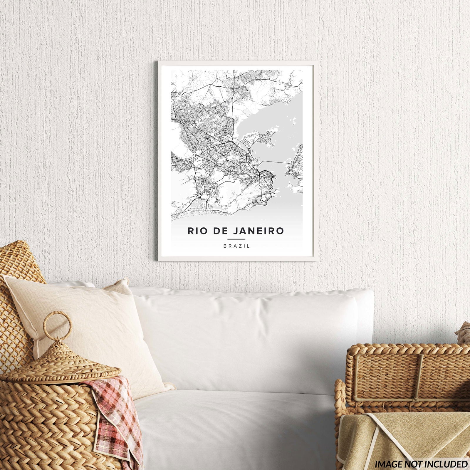 Rio De Janeiro Map Poster - Hakyarts