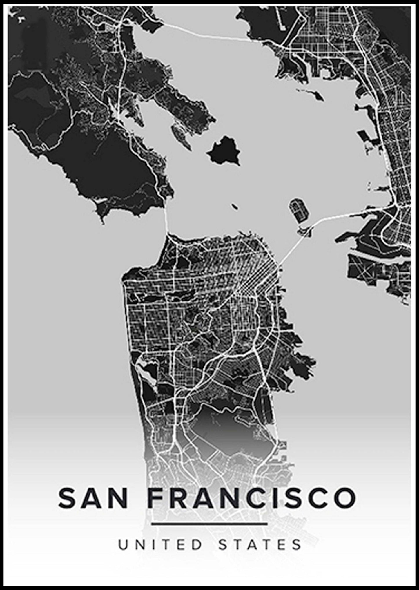 San Francisco Map Poster - Hakyarts