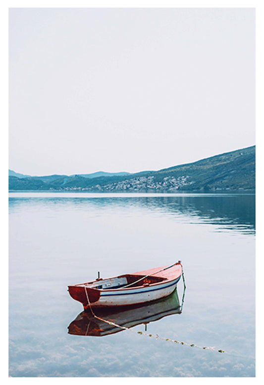 Small Boat On A Lake Poster - Hakyarts