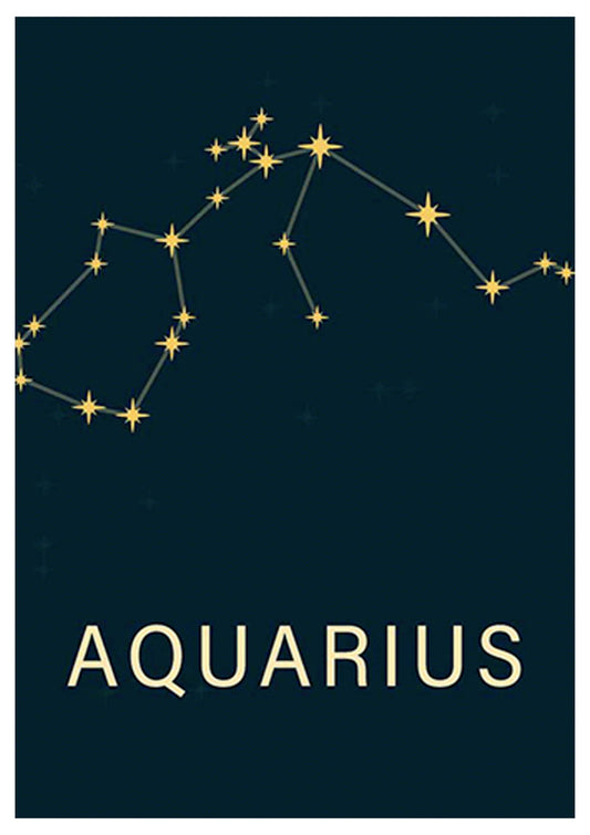 Star Sign Aquarius Poster - Hakyarts