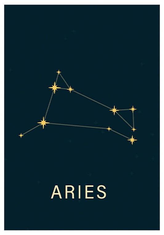 Star Sign Aries Poster - Hakyarts