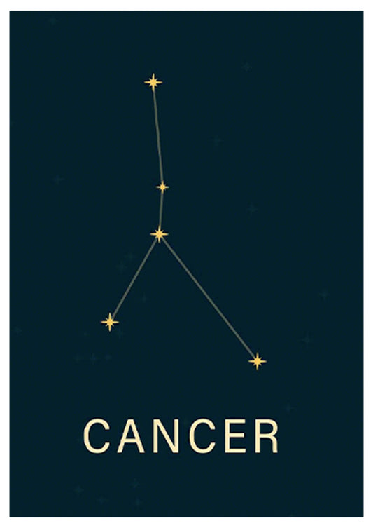 Star Sign Cancer Poster - Hakyarts