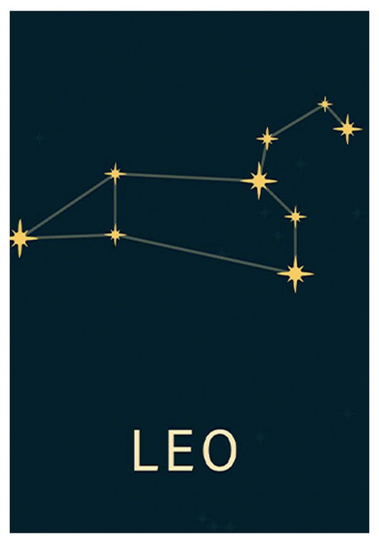 Star Sign Leo Poster - Hakyarts