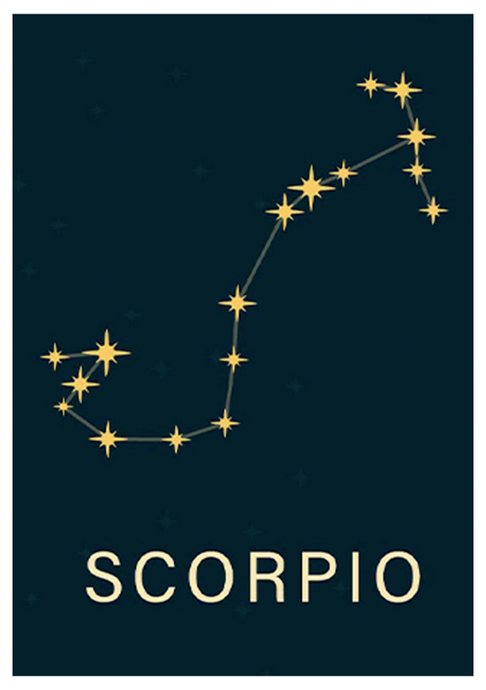 Star Sign Scorpio Poster - Hakyarts