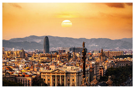 Summer Evening in Barcelona Poster - Hakyarts