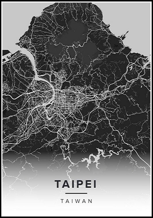 Taipei Map Poster - Hakyarts