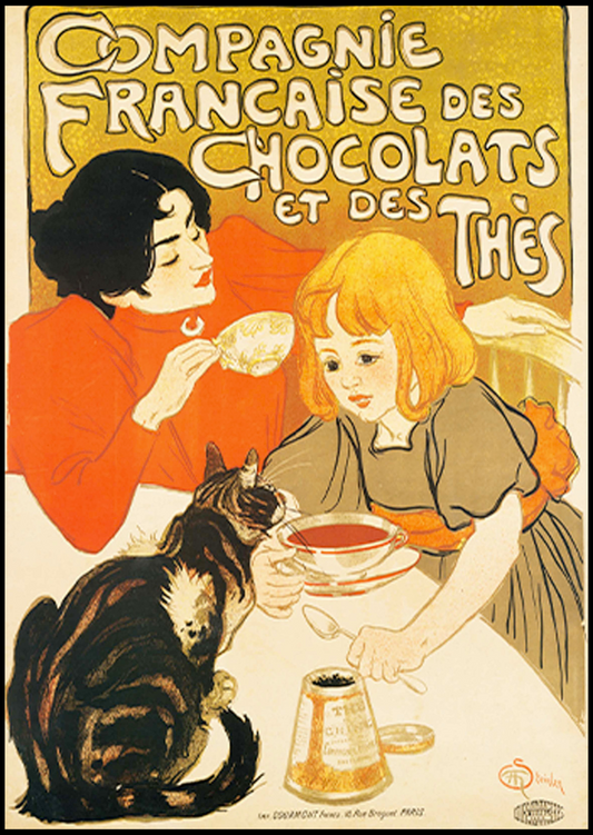 Théophile Alexandre Steinlen - Compagnie Française des Chocolats et des Thès Poster - Hakyarts