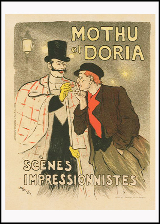 Théophile Alexandre Steinlen - Mothu et Doria Poster - Hakyarts