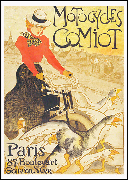 Théophile Alexandre Steinlen - Motocycles Comiot Poster - Hakyarts