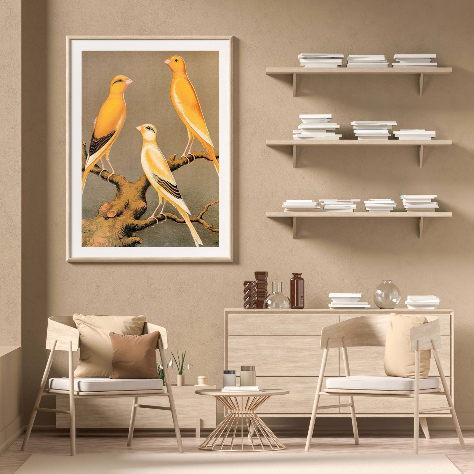 Three Yellow Birds Poster - Hakyarts